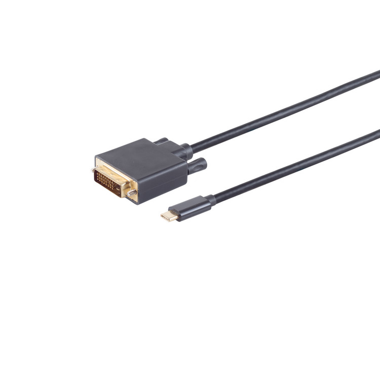 DVI-D Stecker 24+1 auf USB Typ C Stecker, 1,8m